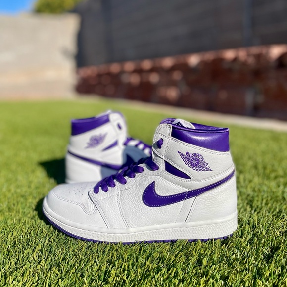 Jordan Women's Athletic Shoes - White and Purple - Picture 4 of 8